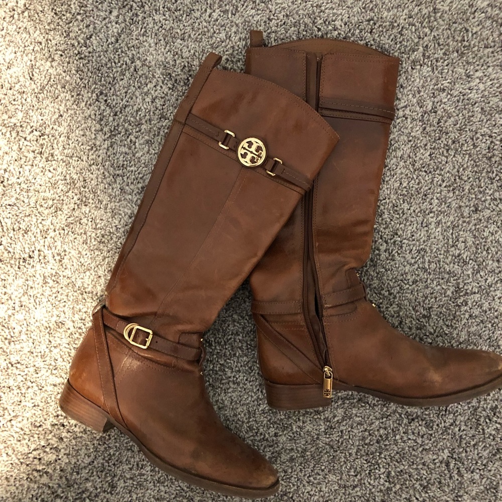9.5 Tory Burch boots used FLAT riding boots